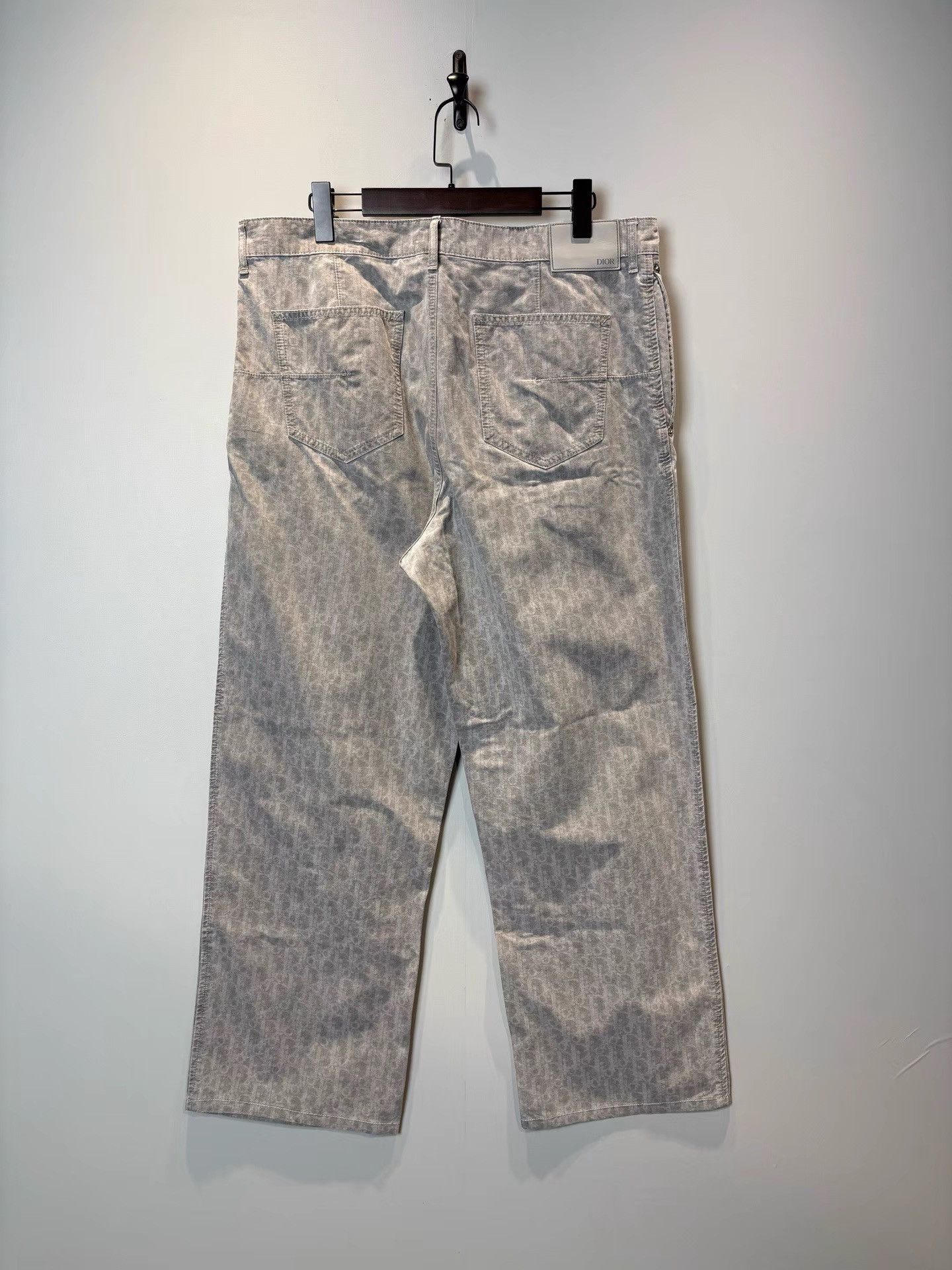 Dior Dior 25SS All-over Print Cement Grey Denim Pants K36 Size US 36 / EU 52 - 2 Thumbnail