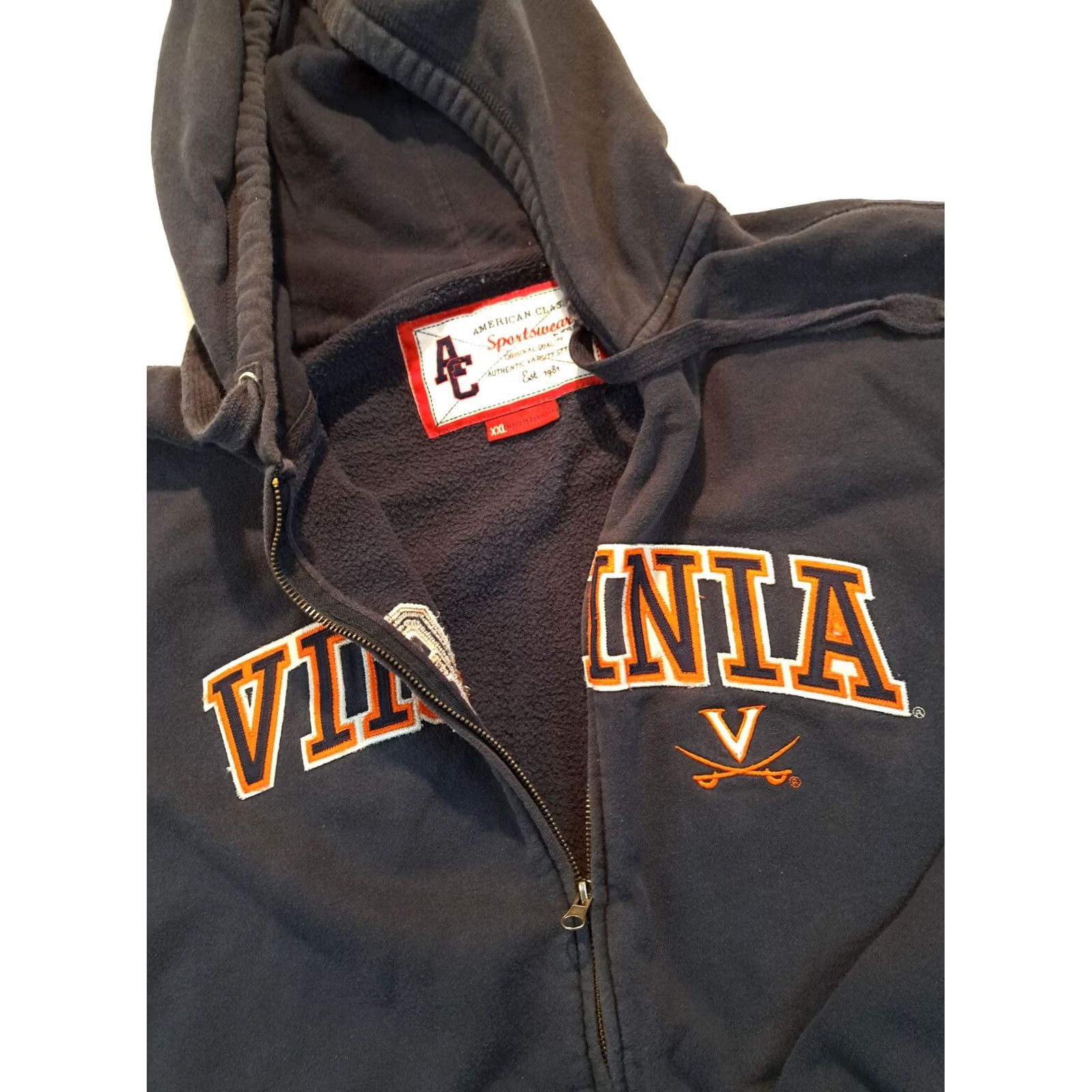 Vintage Virginia Cavaliers XXL Black Heavy Cotton Sweatshirt Size US XXL / EU 58 / 5 - 4 Thumbnail