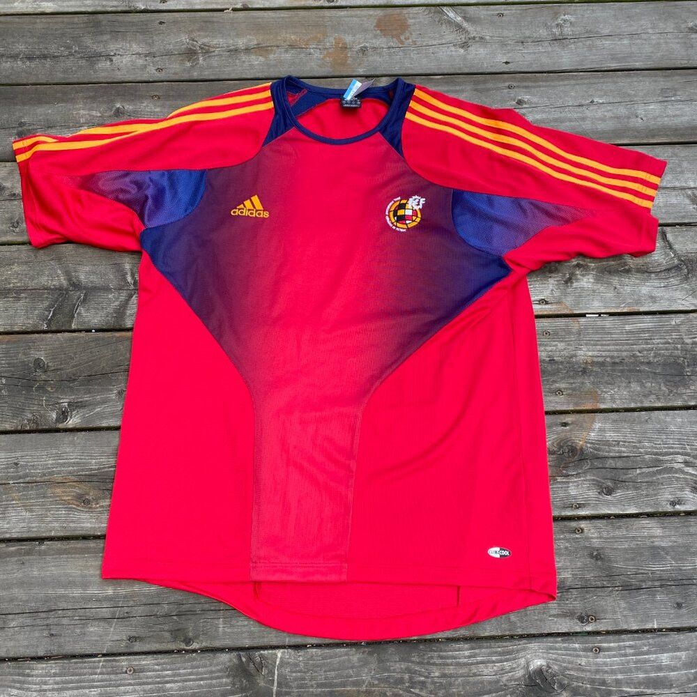 Vintage 2003 Adidas Spain National Team Soccer Jersey Large