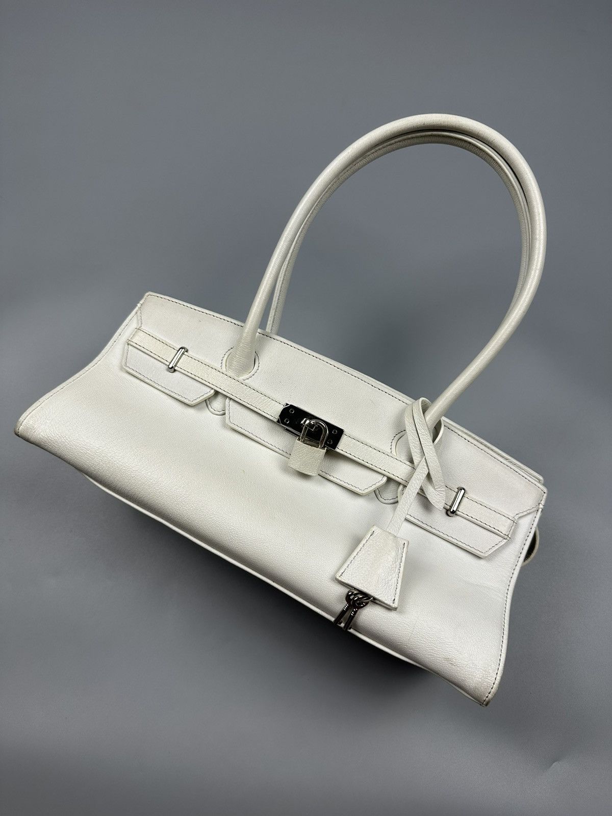 Designer × Japanese Brand Vintage Hamano Tokyo White Birkin Inspired By Hermes Size ONE SIZE - 1 Thumbnail