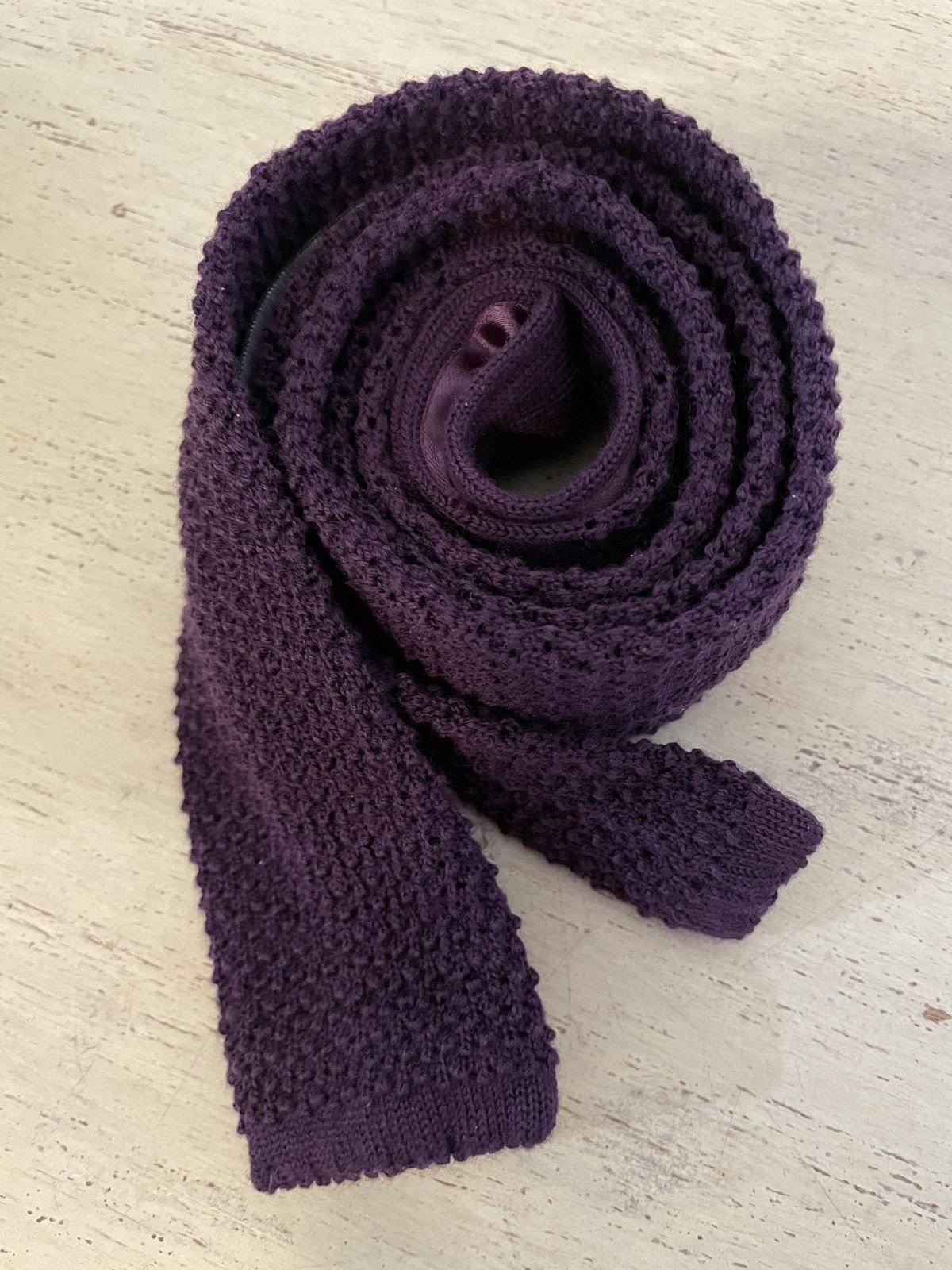 Polo Ralph Lauren Silk Knit Skinny Tie Size ONE SIZE - 4 Thumbnail