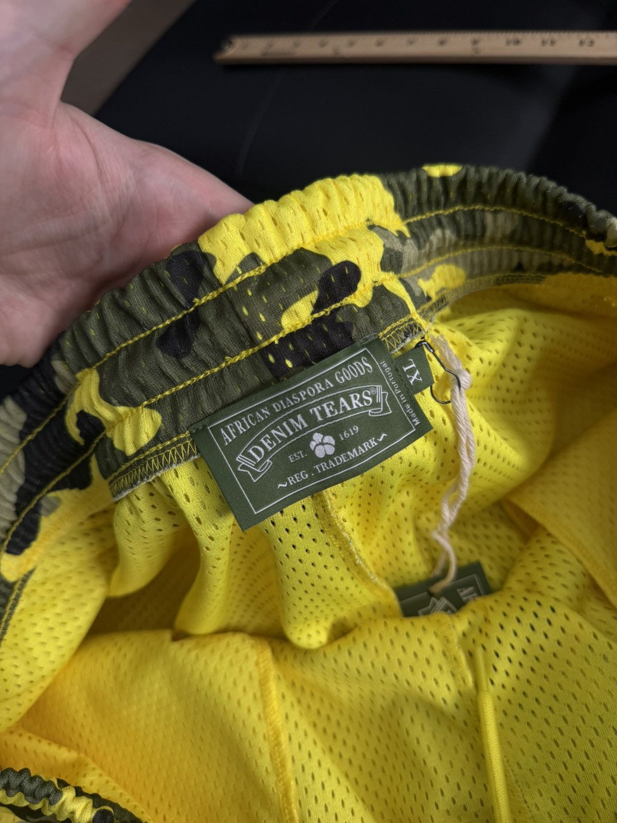 DENIM TEARS Denim Tears Mesh Summer Shorts Yellow Camo Size XL (NEW) Size US 36 / EU 52 - 6 Thumbnail