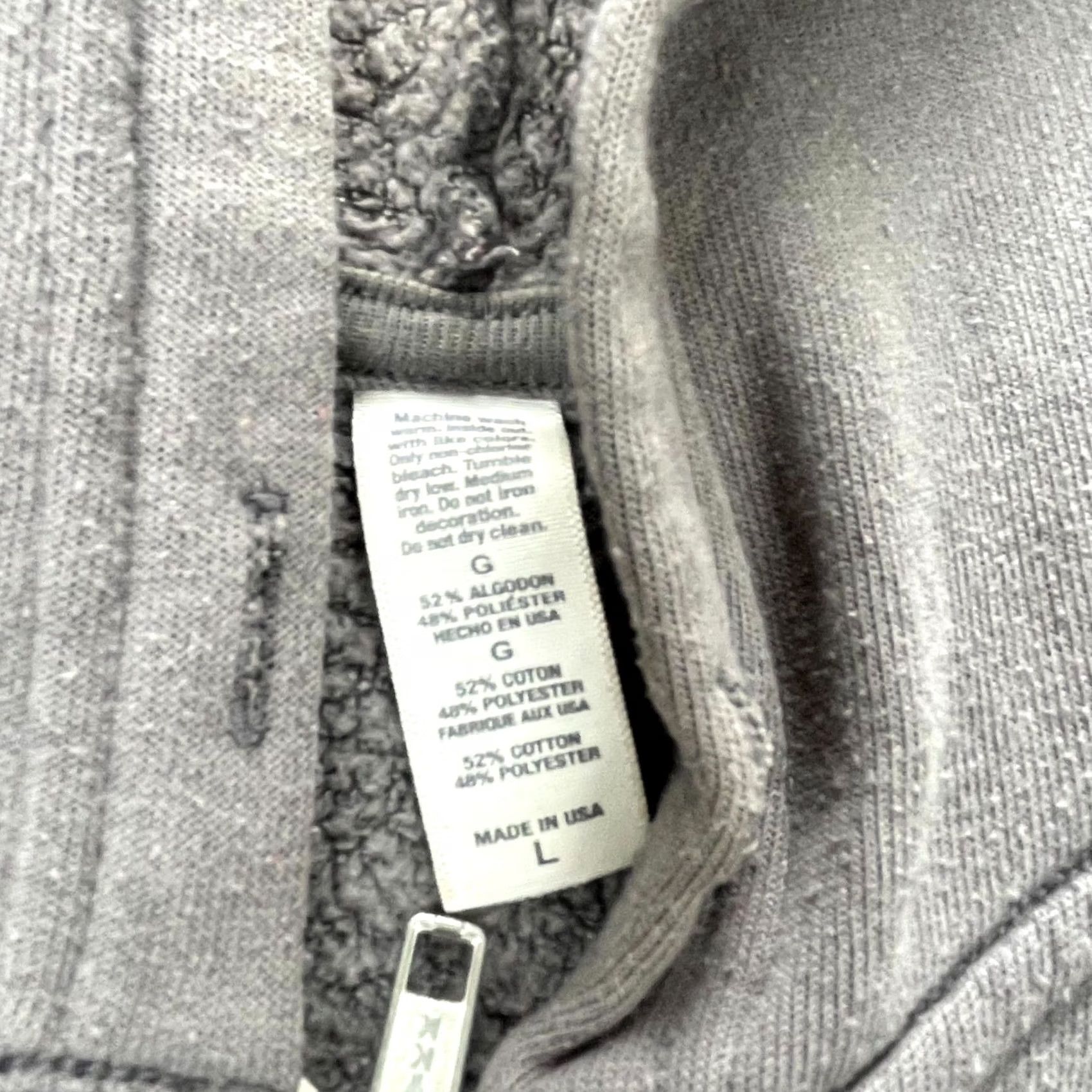Apple VINTAGE Apple Hoodie Mens L Gray Logo Full Zip Zip Fleece Cotton Polyester Size US L / EU 52-54 / 3 - 6 Thumbnail