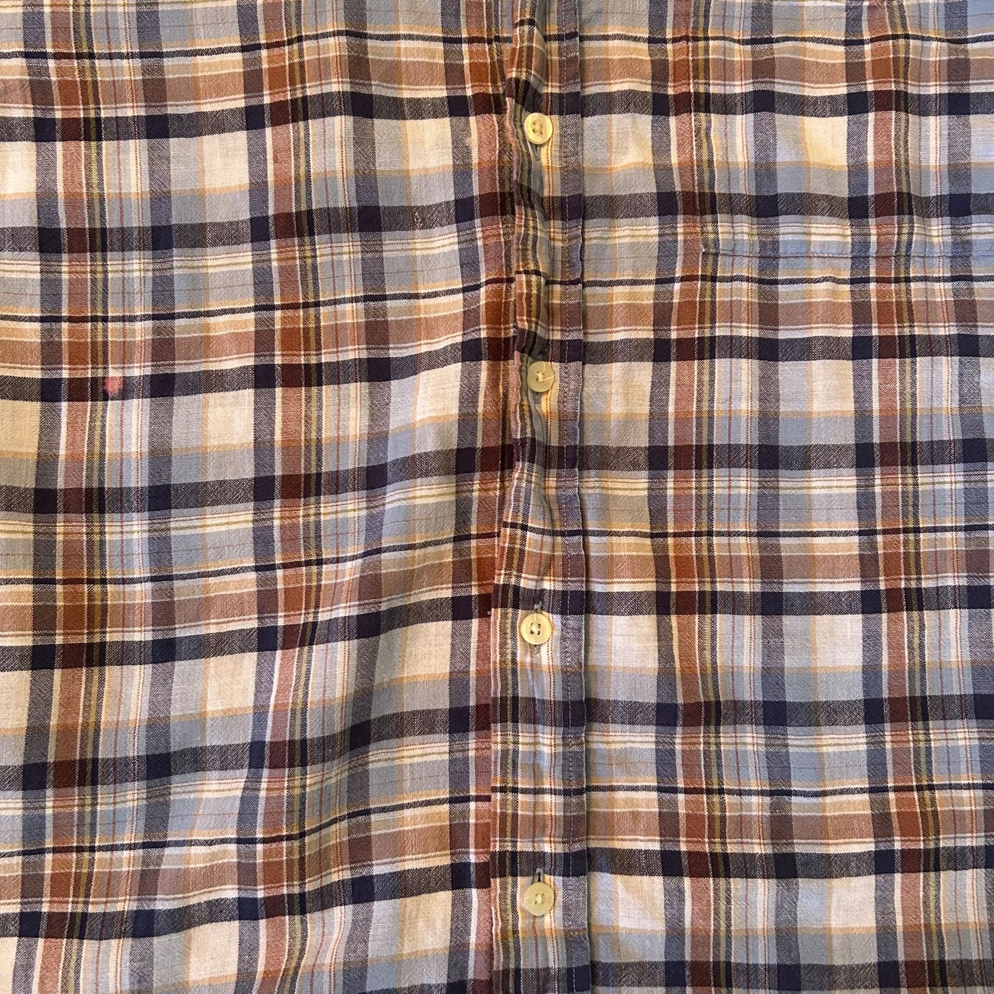Eddie Bauer Vintage Eddie Bauer Grunge Single Stitch Button Up Linen Ble Size US XL / EU 56 / 4 - 3 Thumbnail