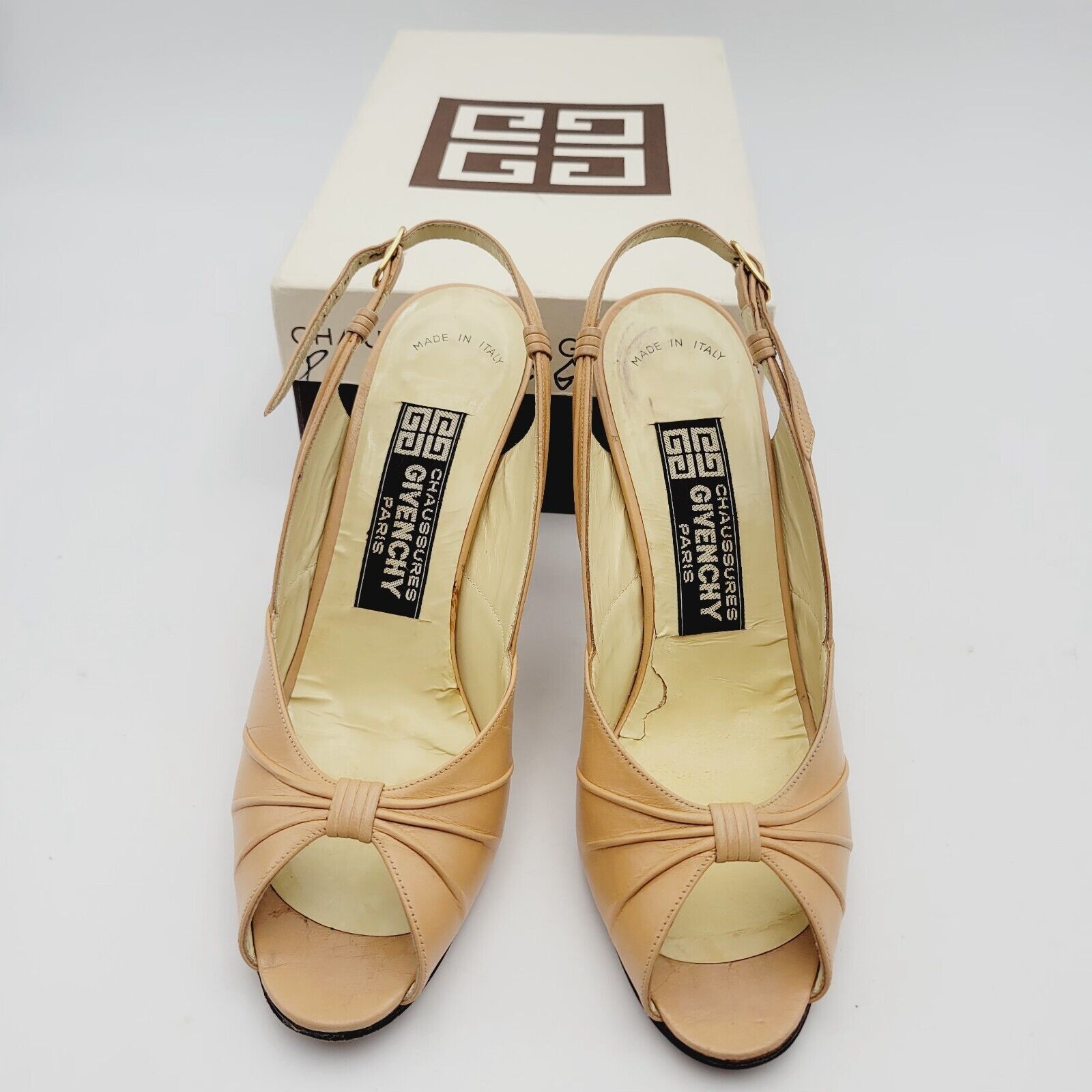 Givenchy Givenchy Round Toe Sling Back Heeled Sandal 6.5B Blush Beige Size US 6.5 / IT 36.5 - 7 Thumbnail