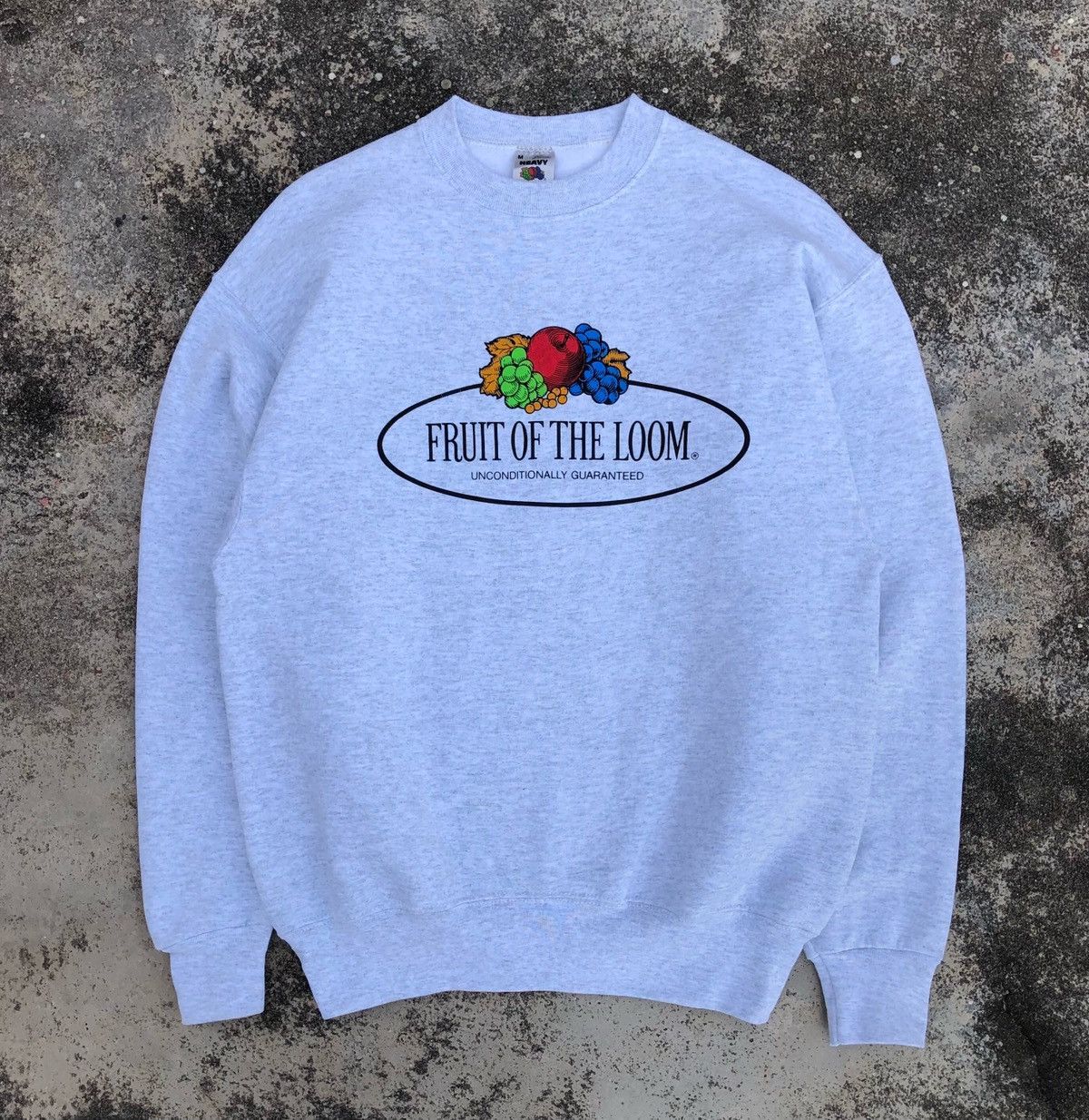 Fruit Of The Loom Vintage 90s Big Logo Fruit Of The Loom Sweatshirt Size US M / EU 48-50 / 2 - 1 Thumbnail