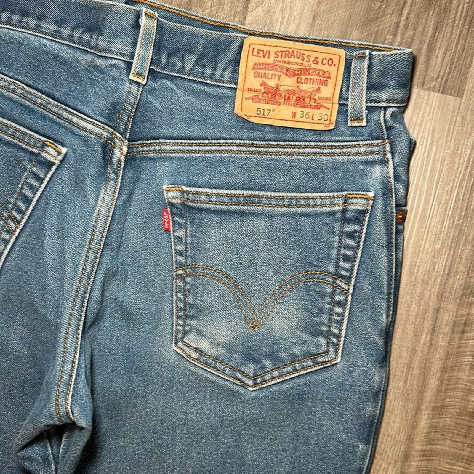 Levi's Levi’s 517 Boot Cut Jeans - 34x29 (Measures) Size US 34 / EU 50 - 5 Thumbnail