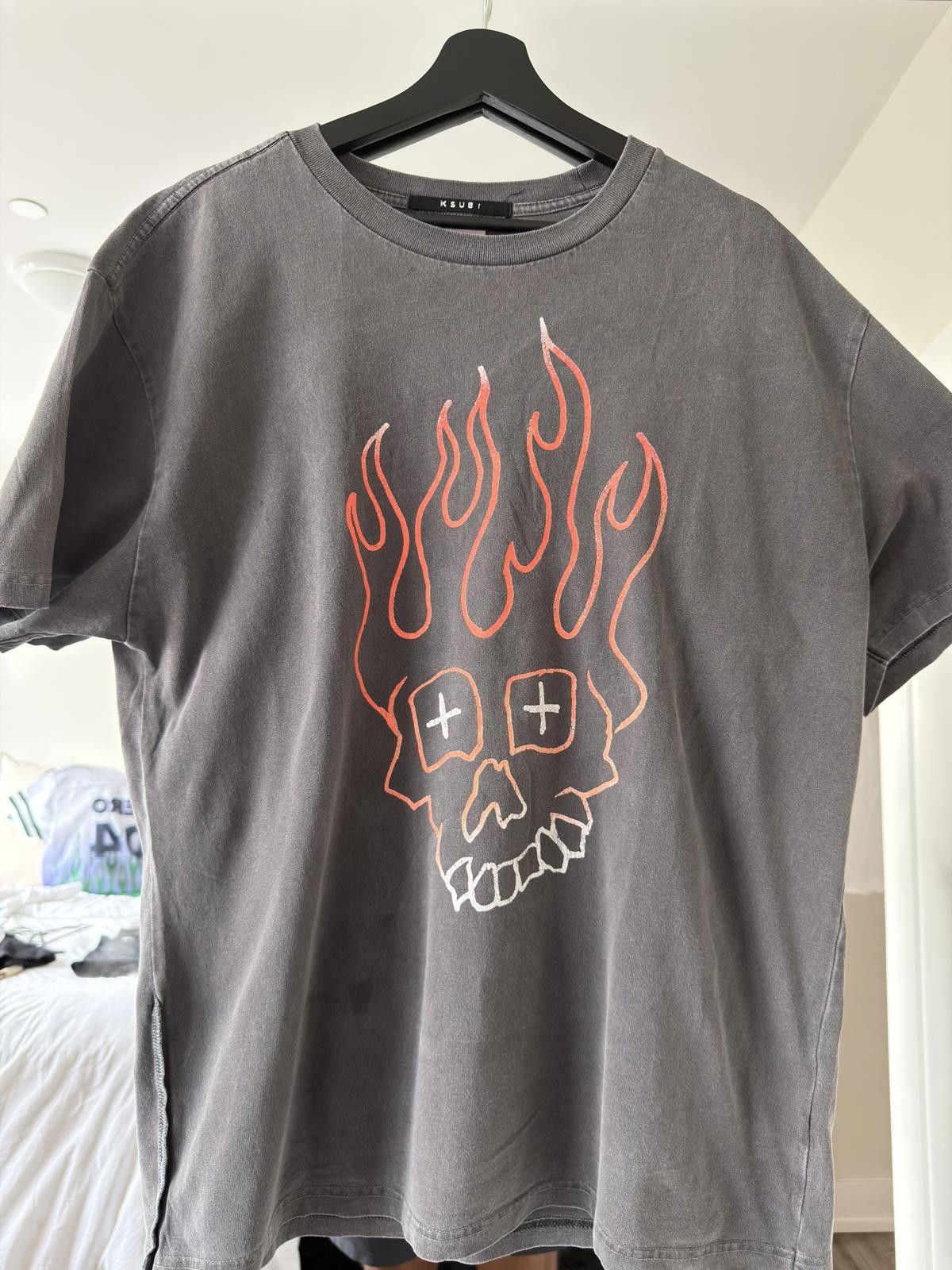 Ksubi Ksubi Mad Mad World Flame Skull Tee Size US L / EU 52-54 / 3 - 1 Thumbnail