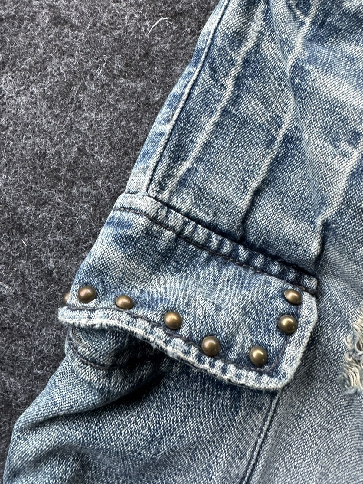Beauty Beast × If Six Was Nine × In The Attic Vintage In The Attic Double Waist Distressed Denim D448 Size US 30 / EU 46 - 6 Thumbnail