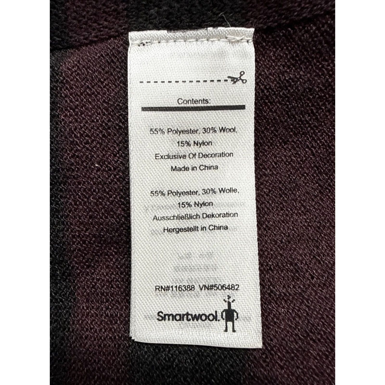 Smartwool SmartWool Women Sweater Wrap Shadow Pine Woodsmoke L/XL 11530-B85 Fringe Knit Lightweight Polyester/Wool Blend Size L / US 10 / IT 46 - 5 Thumbnail