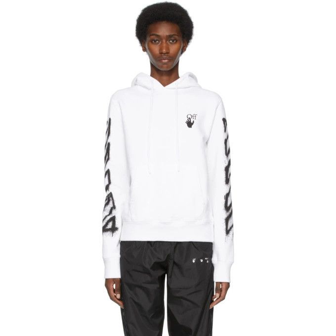 Off-White White Spray Marker Arrows Hoodie Size M / US 6-8 / IT 42-44 - 1 Thumbnail