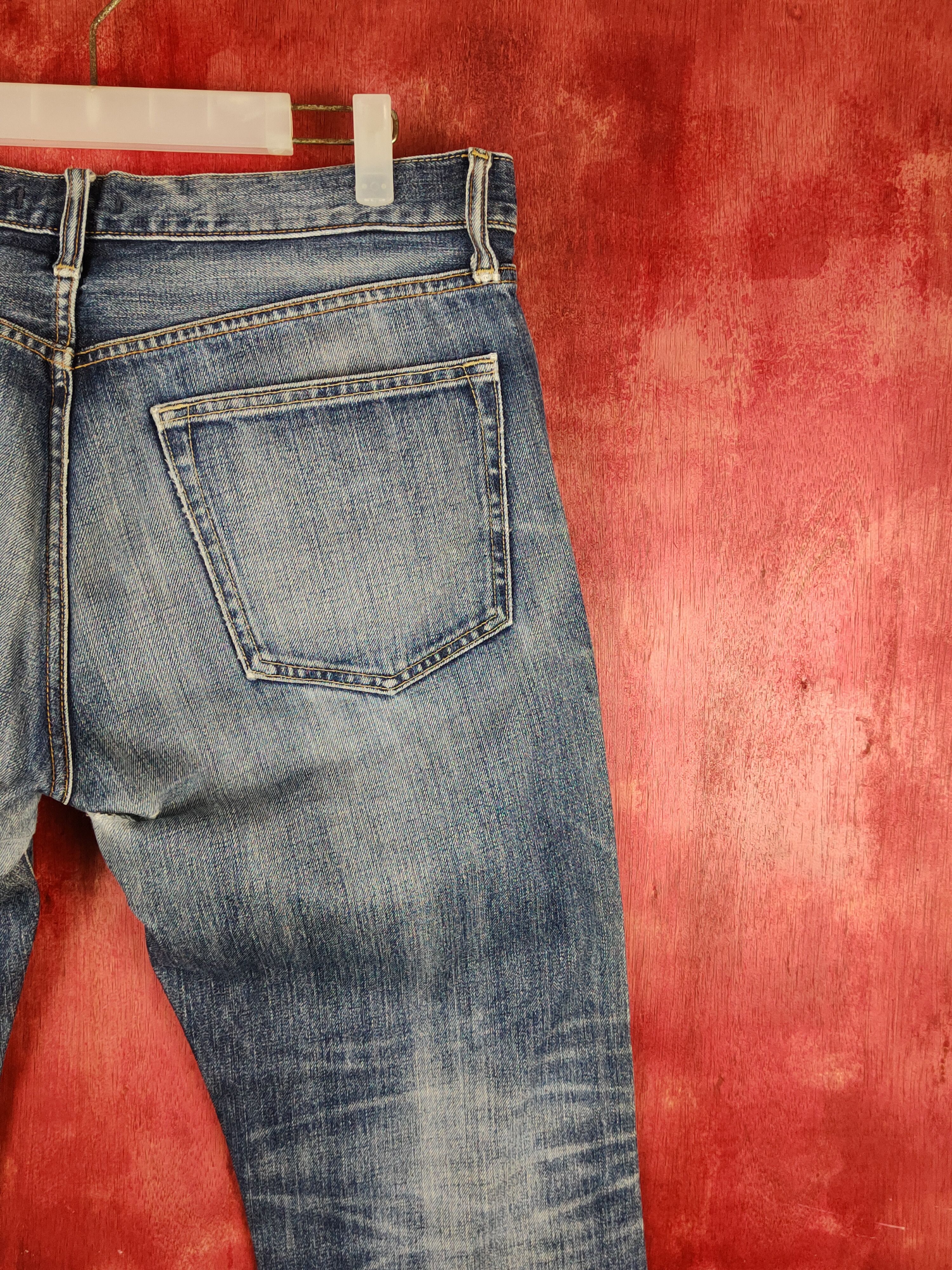 Japanese Brand Uniqlo Dark Blue Faded Distressed Ripped Jeans #S2195 Size US 34 / EU 50 - 11 Thumbnail