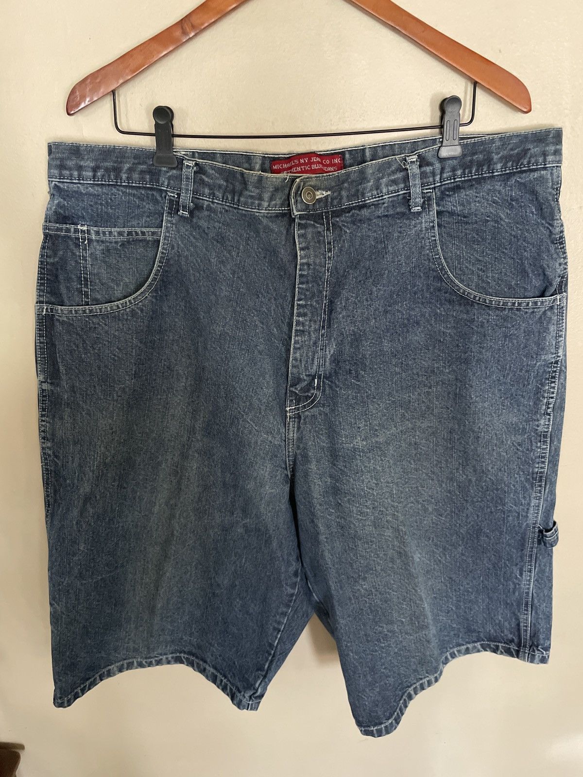 Designer × Vintage Michael’s NY Jean Co Blue Denim Shorts Jorts Carpenter skate Size US 40 / EU 56 - 1 Thumbnail
