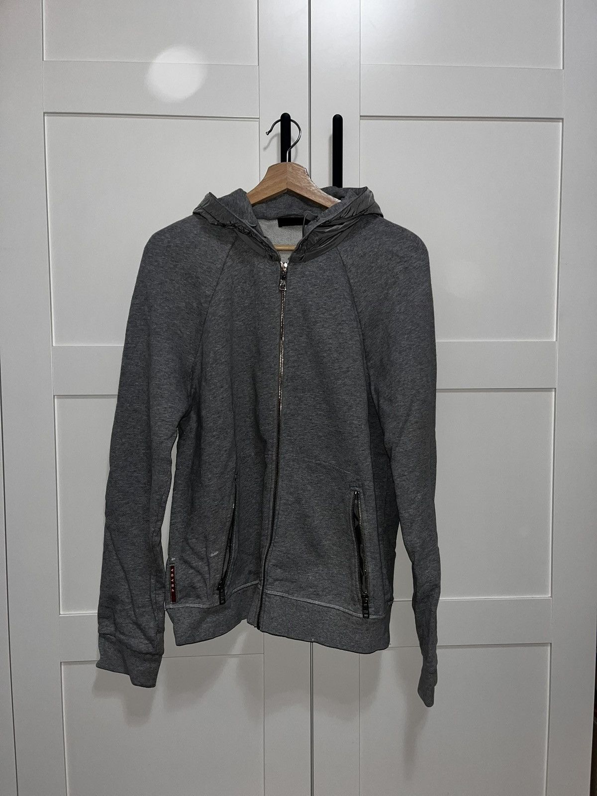 Prada Vintage Prada Tab Zip Hoodie Jacket Size US XL / EU 56 / 4 - 1 Thumbnail