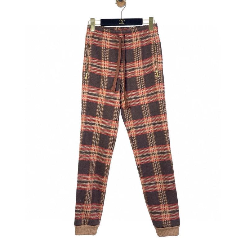 Gucci Gucci Size XS Zipper pocket casual trousers brown and red p Size US 26 / EU 42 - 1 Thumbnail