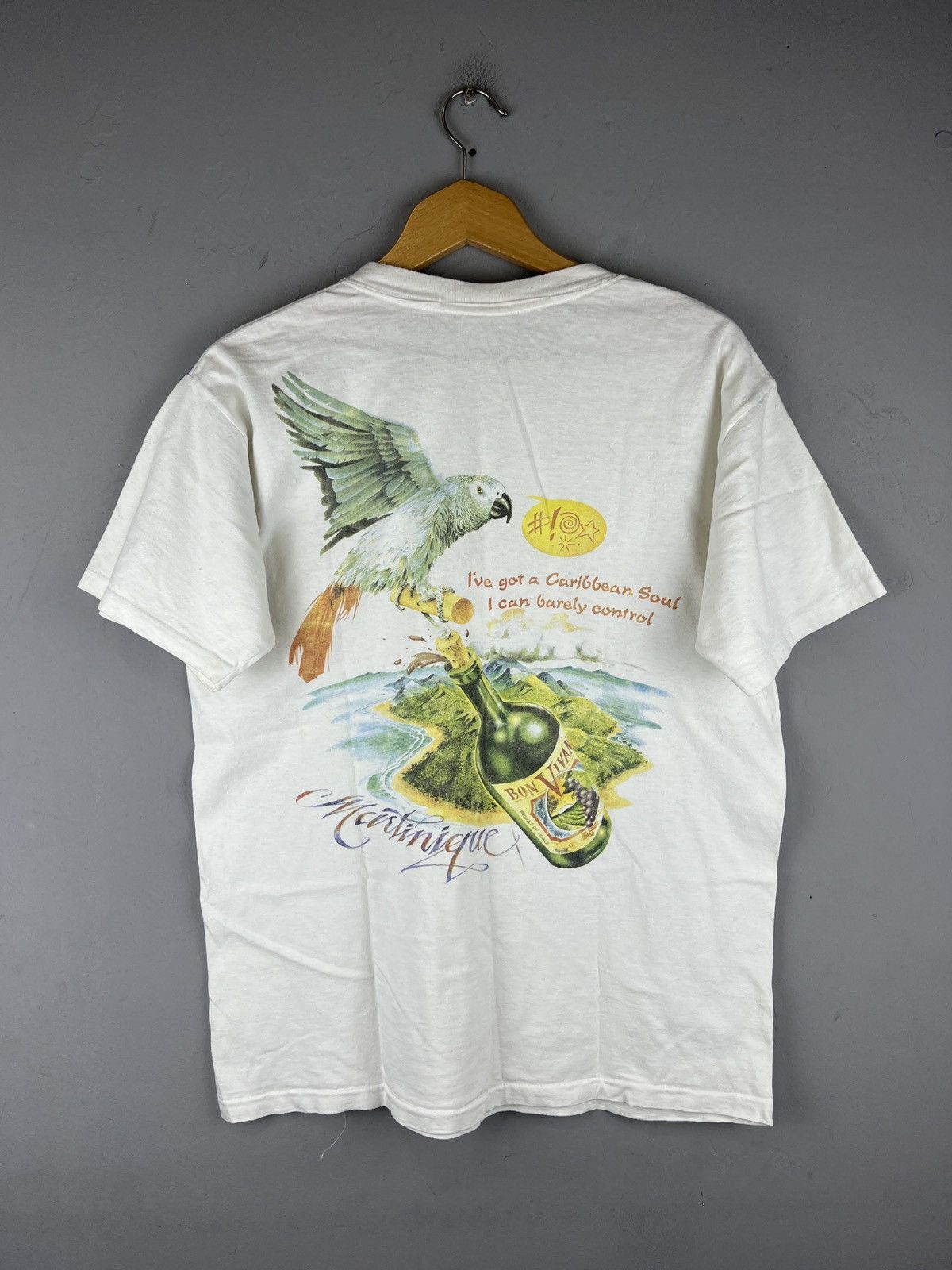 90s Vintage SingleStitch Jimmy Buffett Faded Pink Parrot Tee