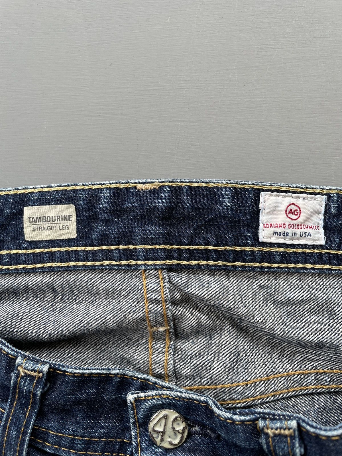 AG Adriano Goldschmied AG Adriano Goldschmied Straight Leg Jeans (P122) Size US 31 - 11 Thumbnail