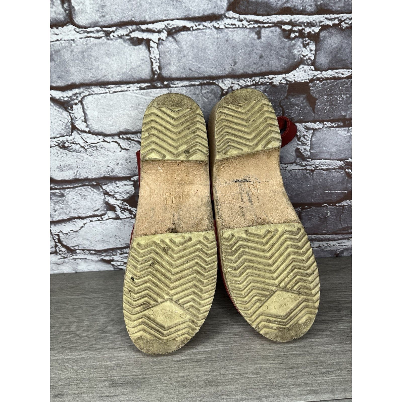 Warren Lotas Lotta's Stockholm T-bar Highwood Red Leather Clogs Nubuck Wo Size US 10.5 / IT 40.5 - 20 Thumbnail