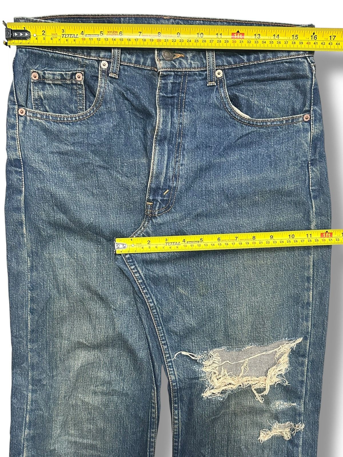 Levi's Levis 512 Straight Cut Distressed With Mudwash & Faded Size US 32 / EU 48 - 15 Thumbnail