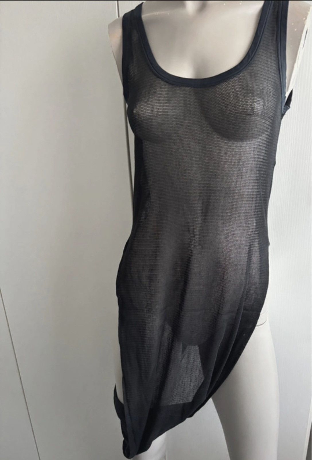 Maison Margiela Maison Margiela Sheer Asymmetric Mesh Dress Size S / US 4 / IT 40 - 9 Thumbnail