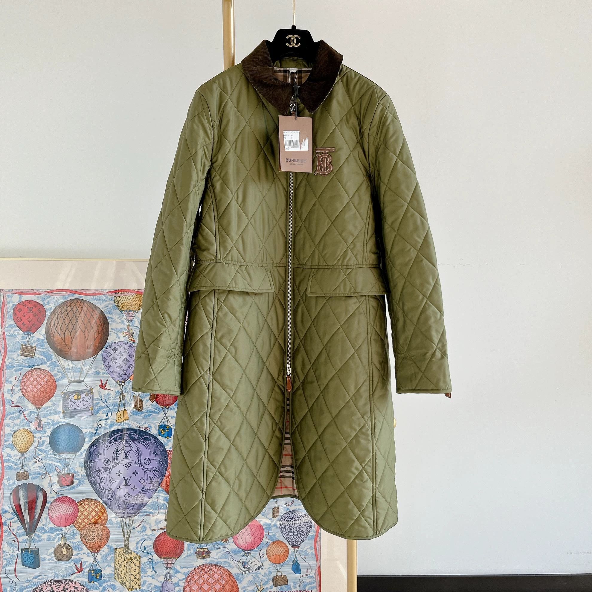 Burberry Burberry green cotton coat XL Size XL / US 12-14 / IT 48-50 - 1 Thumbnail