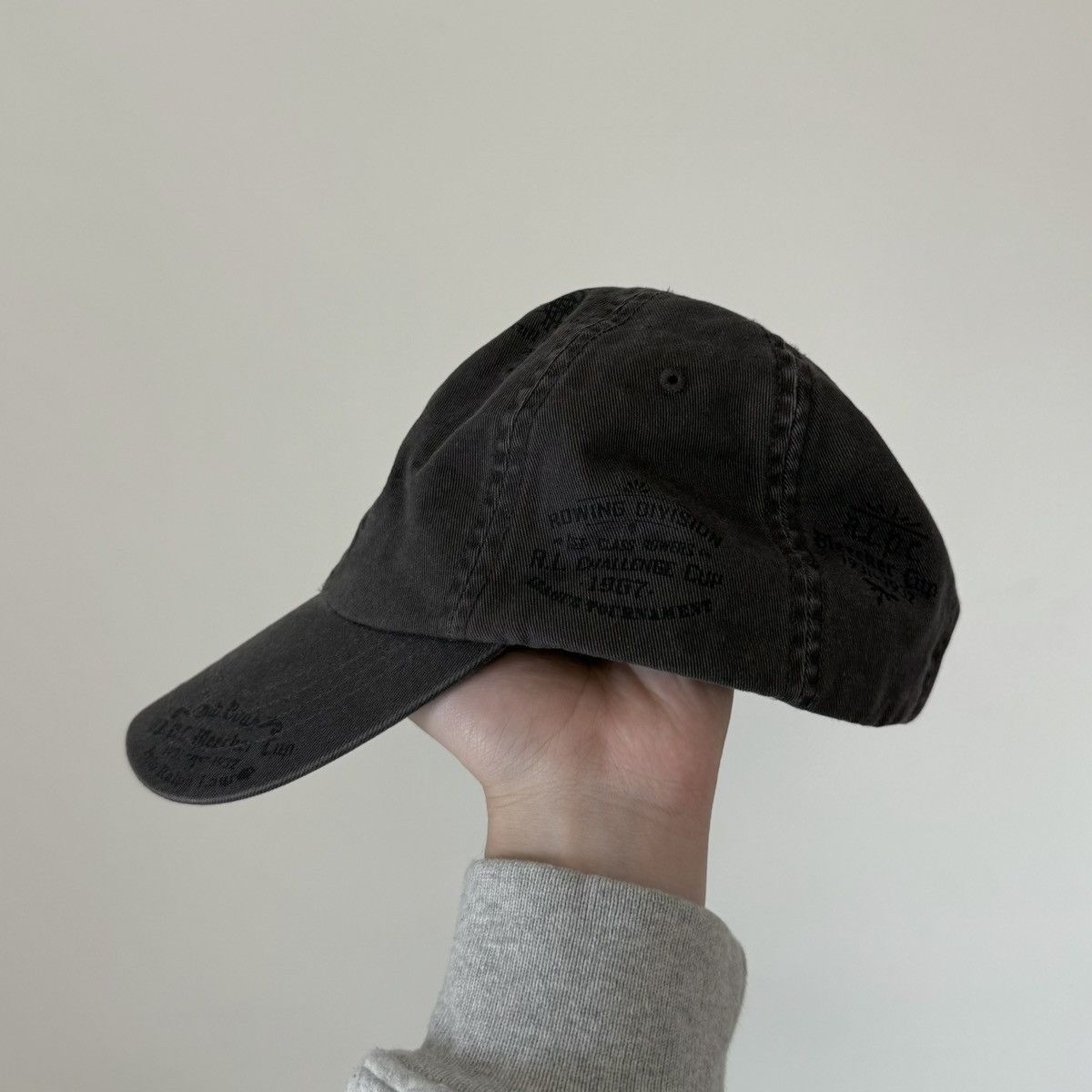 Polo Ralph Lauren Vtg Polo Ralph Lauren Faded Bear Crossbones Stenciled Hat Size ONE SIZE - 5 Thumbnail