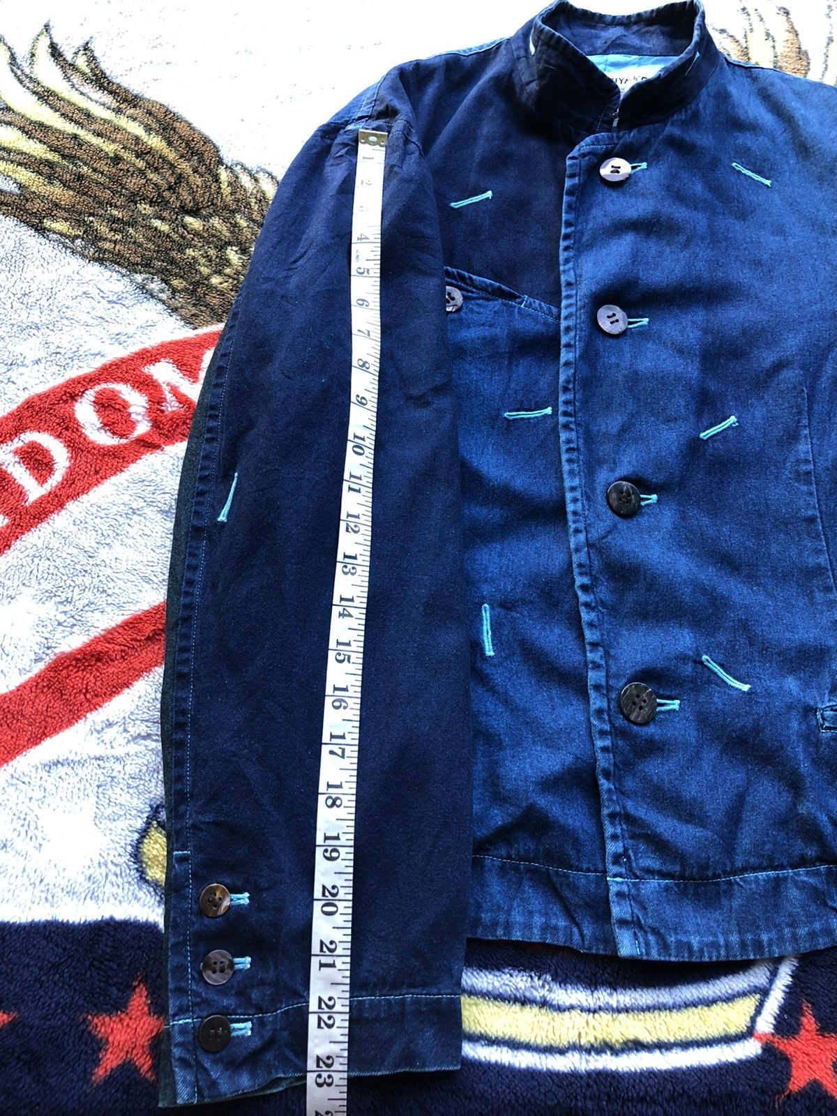 Issey Miyake Fall Winter 1993's Issey Miyake Chambre Denim Jacket Size US L / EU 52-54 / 3 - 15 Thumbnail