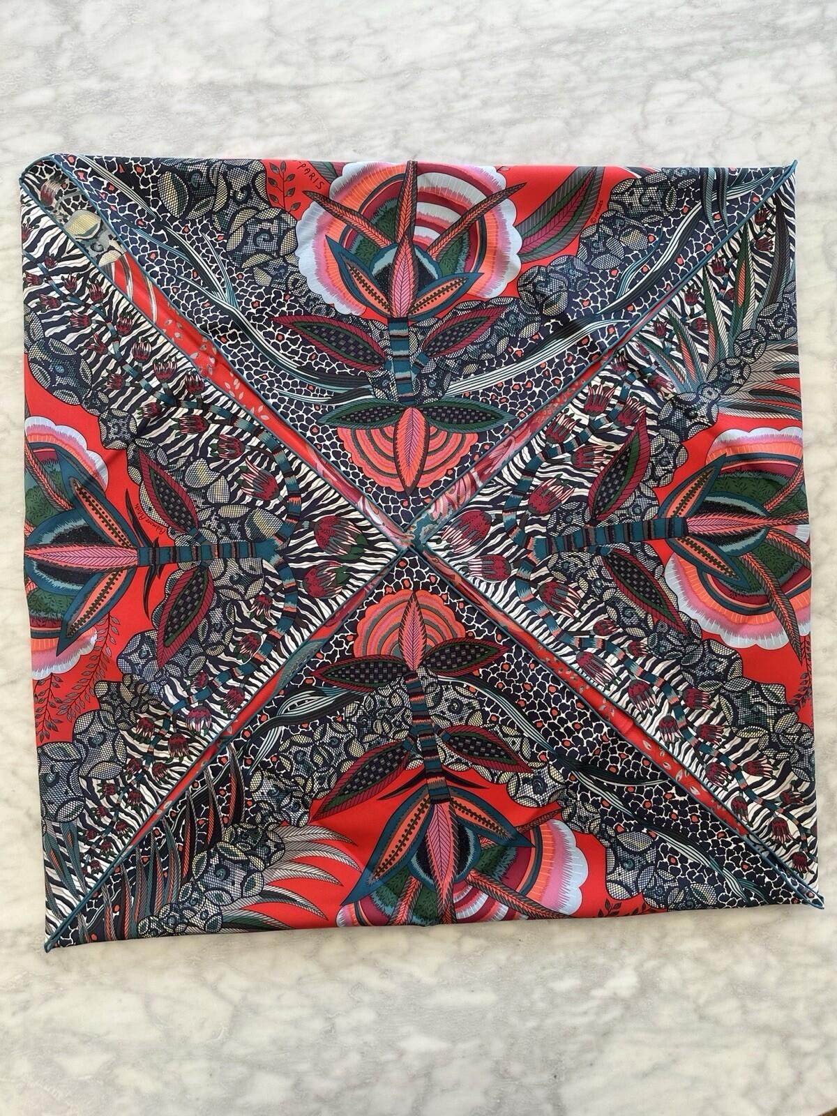 Hermes Hermes 90 Silk Scarf Flowers of South Africa Size ONE SIZE - 4 Thumbnail