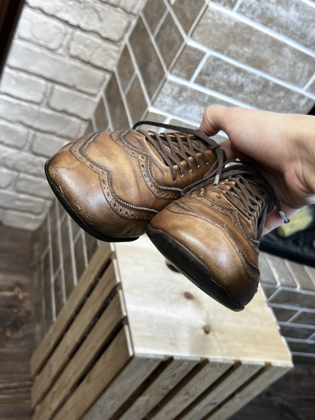 J.M. Weston J.M. Weston Modele Protege Brown Leather Trainers Shoes Size US 8.5 / EU 41-42 - 10 Thumbnail