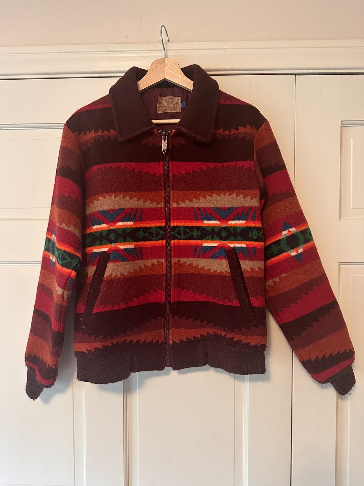 Image of Navajo Pendleton Vintage Bomber Jacket, Men's (Size Small)