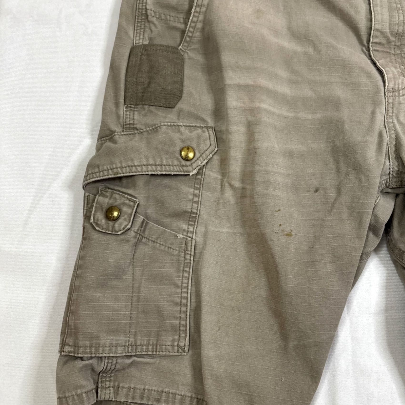 Carhartt Carhartt Cargo Shorts B357 DES Distressed Men Size 40 Relaxed Fit Ripstop Beige Cargo Work Shorts Mens Size US 40 / EU 56 - 3 Thumbnail