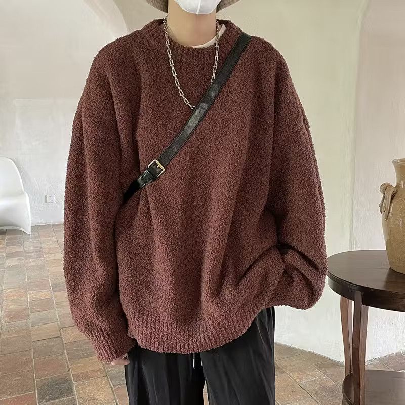Coloured Cable Knit Sweater Brown Knit Sweater Grailed