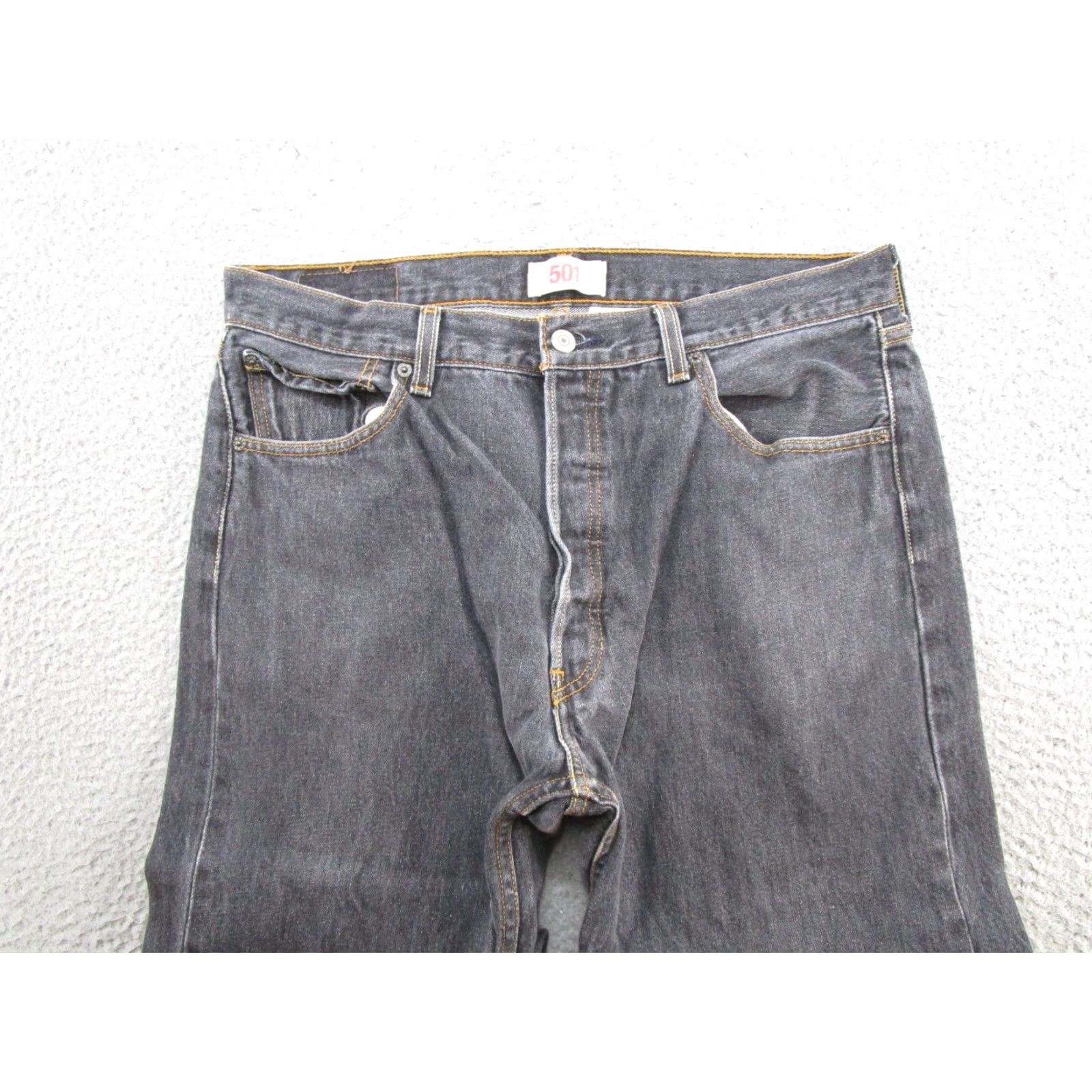 Levi's Vintage Levi's 501 Jeans Black 36x30 Button Fly Straight 34x28 Men Regular Denim Cotton Jeans Y2K Mens Black Size US 36 / EU 52 - 3 Thumbnail
