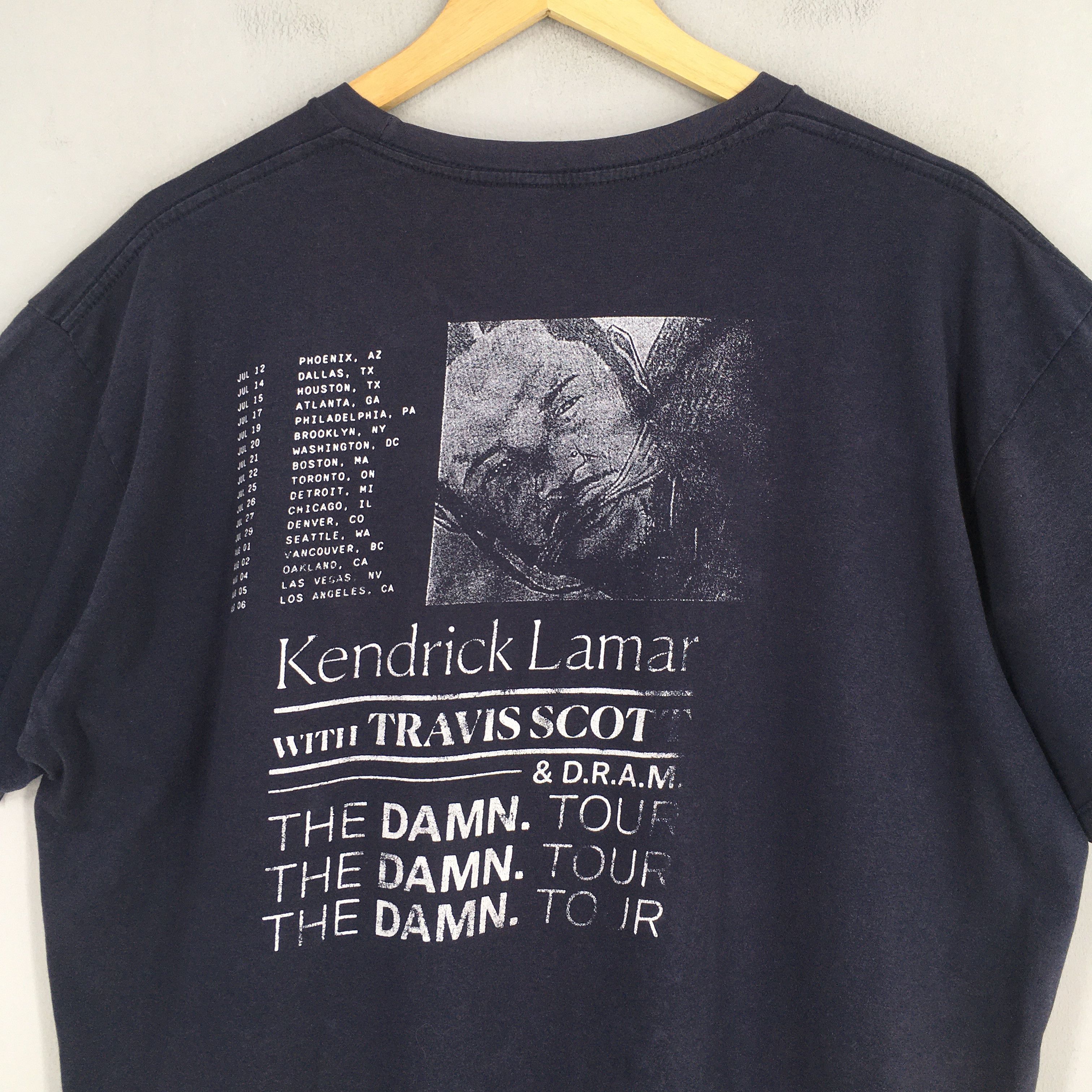 Kendrick Lamar Kendrick Lamar Rapper The Damn Tour Black T shirt XLarge Size US XL / EU 56 / 4 - 7 Thumbnail
