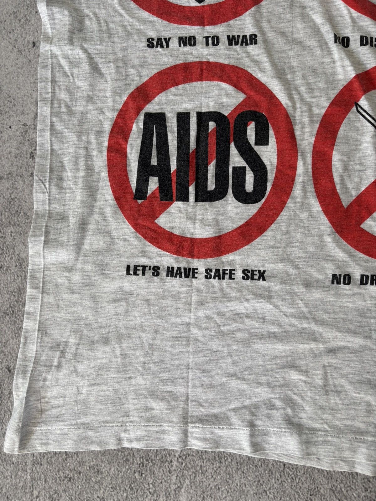 Vintage vintage single stitch no racism let’s have safe sex tee Size US M / EU 48-50 / 2 - 6 Thumbnail