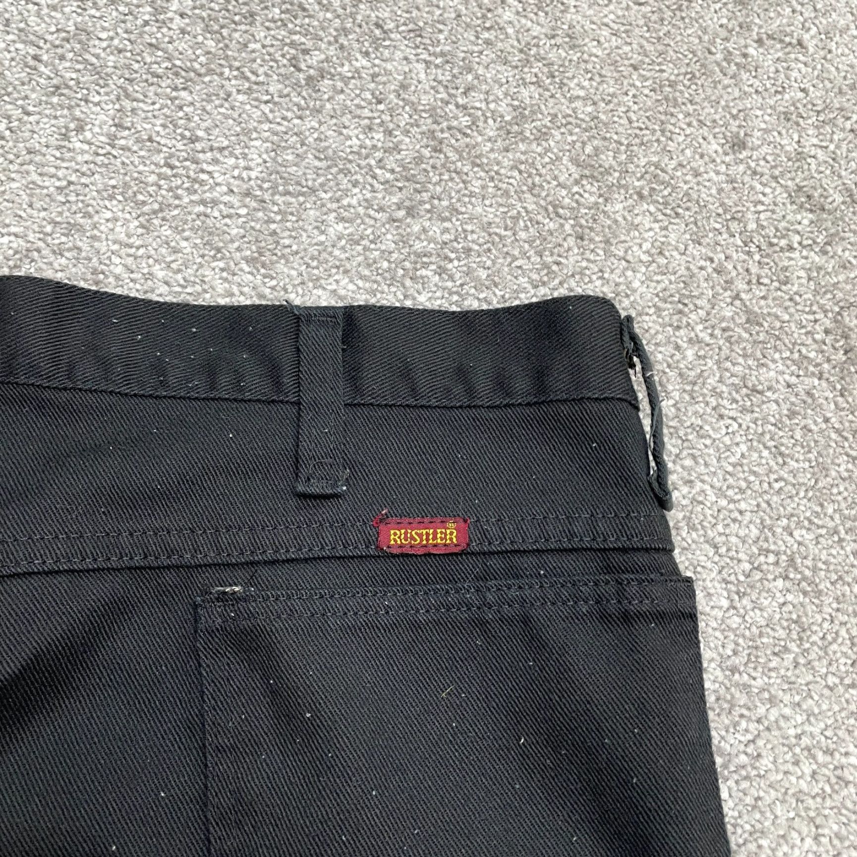 Wrangler VINTAGE Wrangler Rustler Work Pants Mens 40x32 Black Cotton USA Straight Leg Chino Size US 40 / EU 56 - 5 Thumbnail