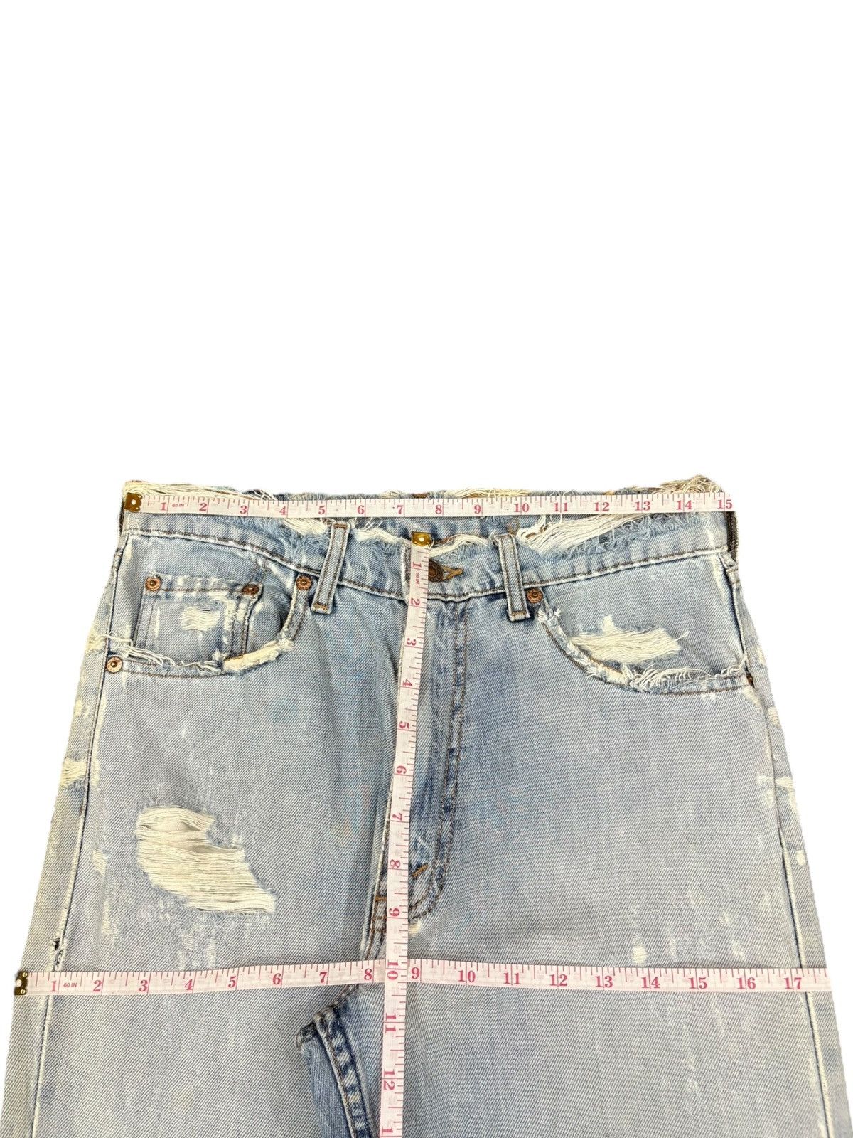 Levi's Vintage 90s Levis 508 Light Wash Distressed Loose Jeans Size US 30 / EU 46 - 11 Thumbnail