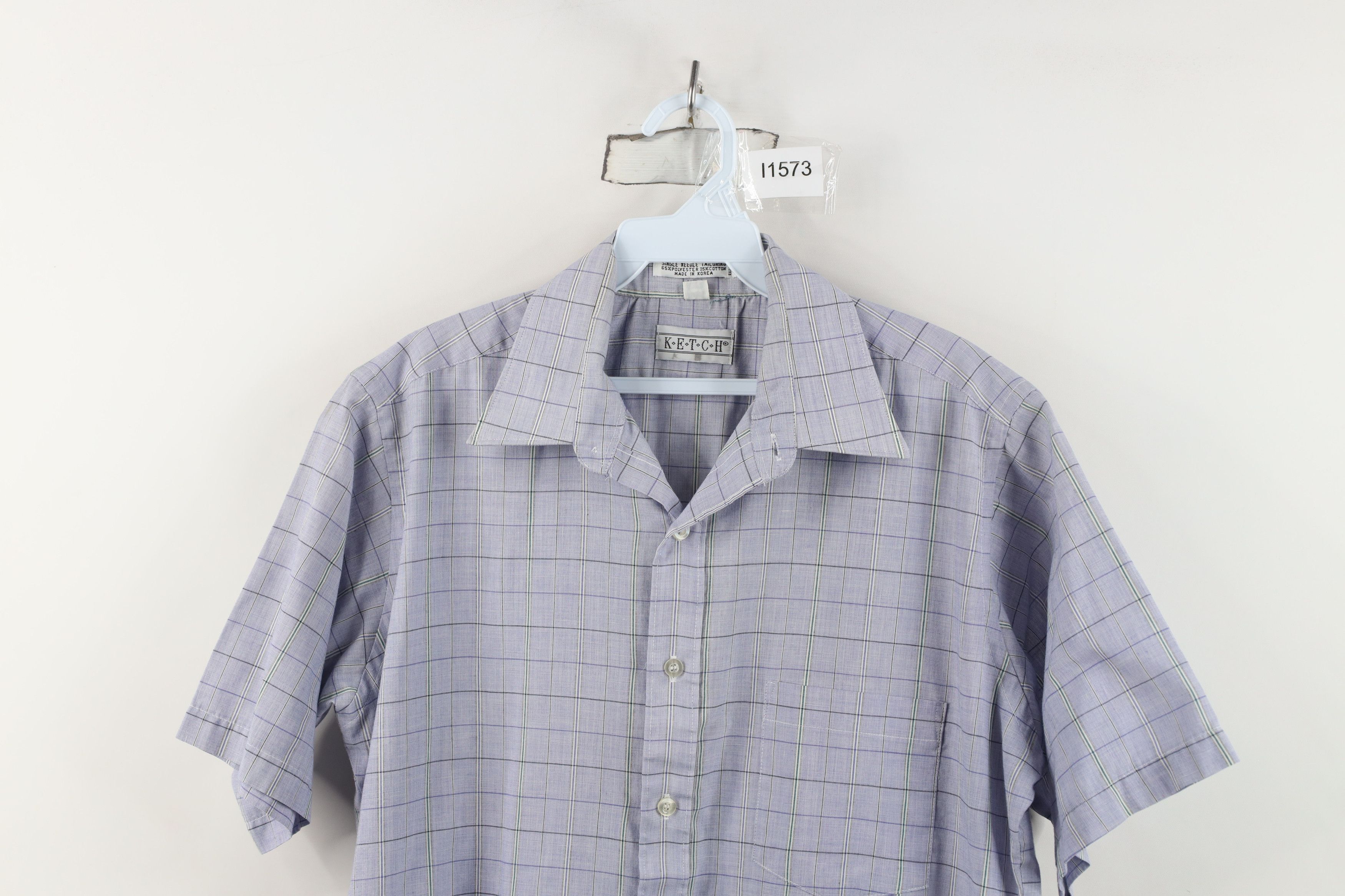 Vintage Vintage 70s 80s Streetwear Needle Short Sleeve Button Shirt Size US M / EU 48-50 / 2 - 2 Thumbnail