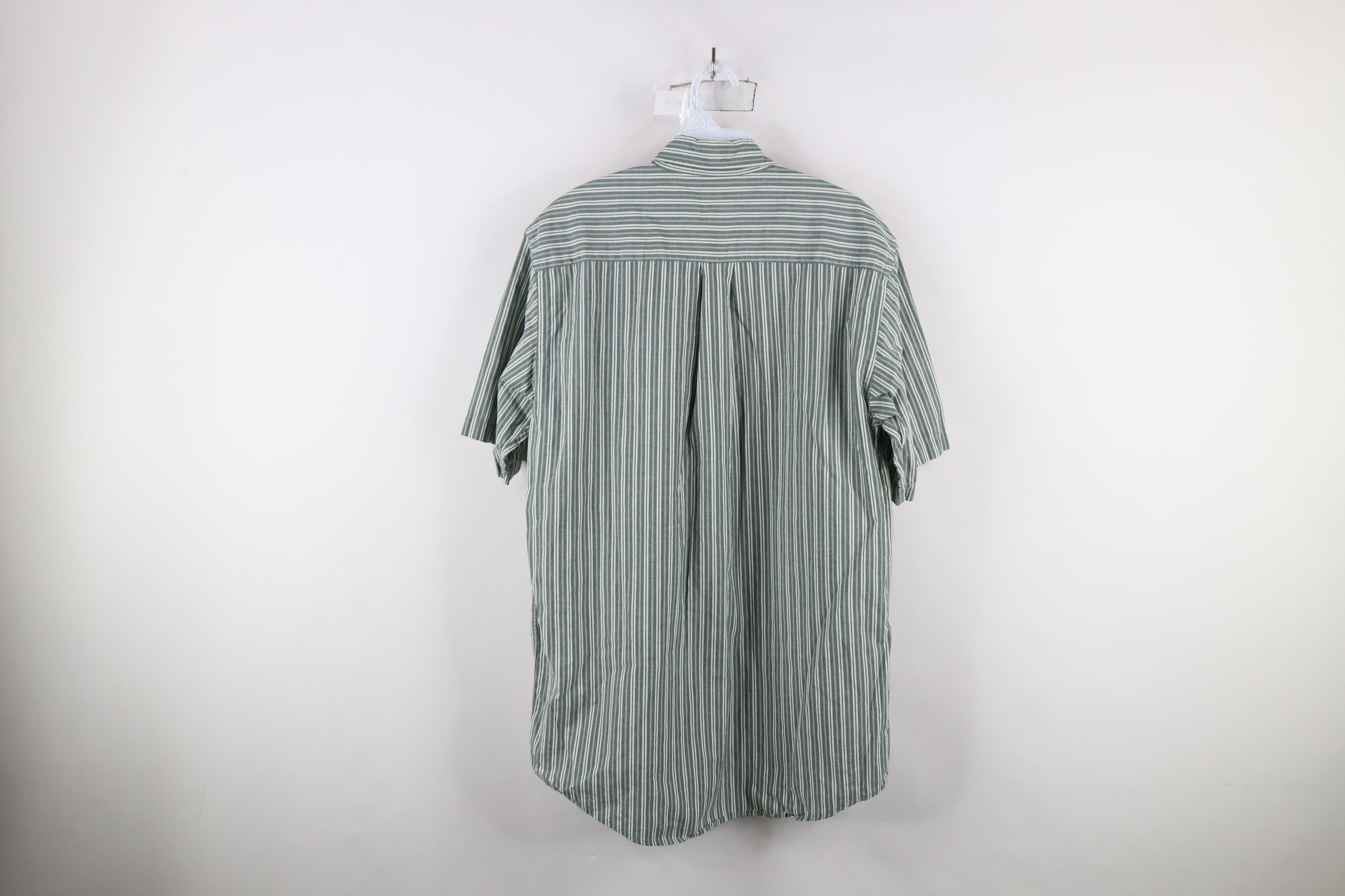 L.L. Bean × Vintage Vintage 90s LL Bean Striped Short Sleeve Button Down Shirt Size US M / EU 48-50 / 2 - 8 Thumbnail