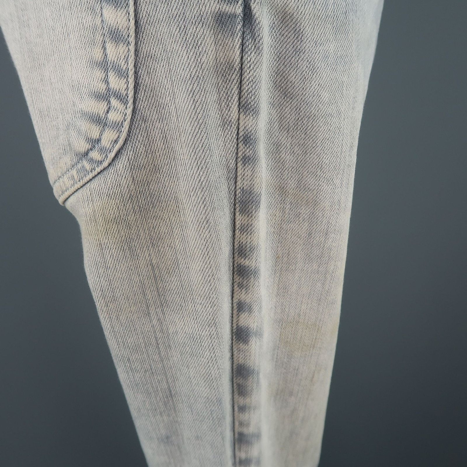 Maison Margiela Size 6 Light Grey Acid Wash Skinny Jeans Size 28" / US 6 / IT 42 - 5 Thumbnail