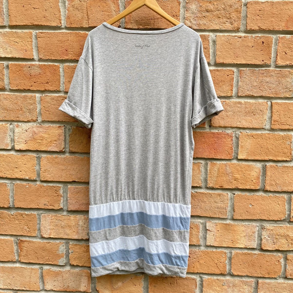 See by Chloe SEE BY CHLOE Soft Fabric Top with Blue-White Stripe Skirt Size S / US 4 / IT 40 - 10 Thumbnail
