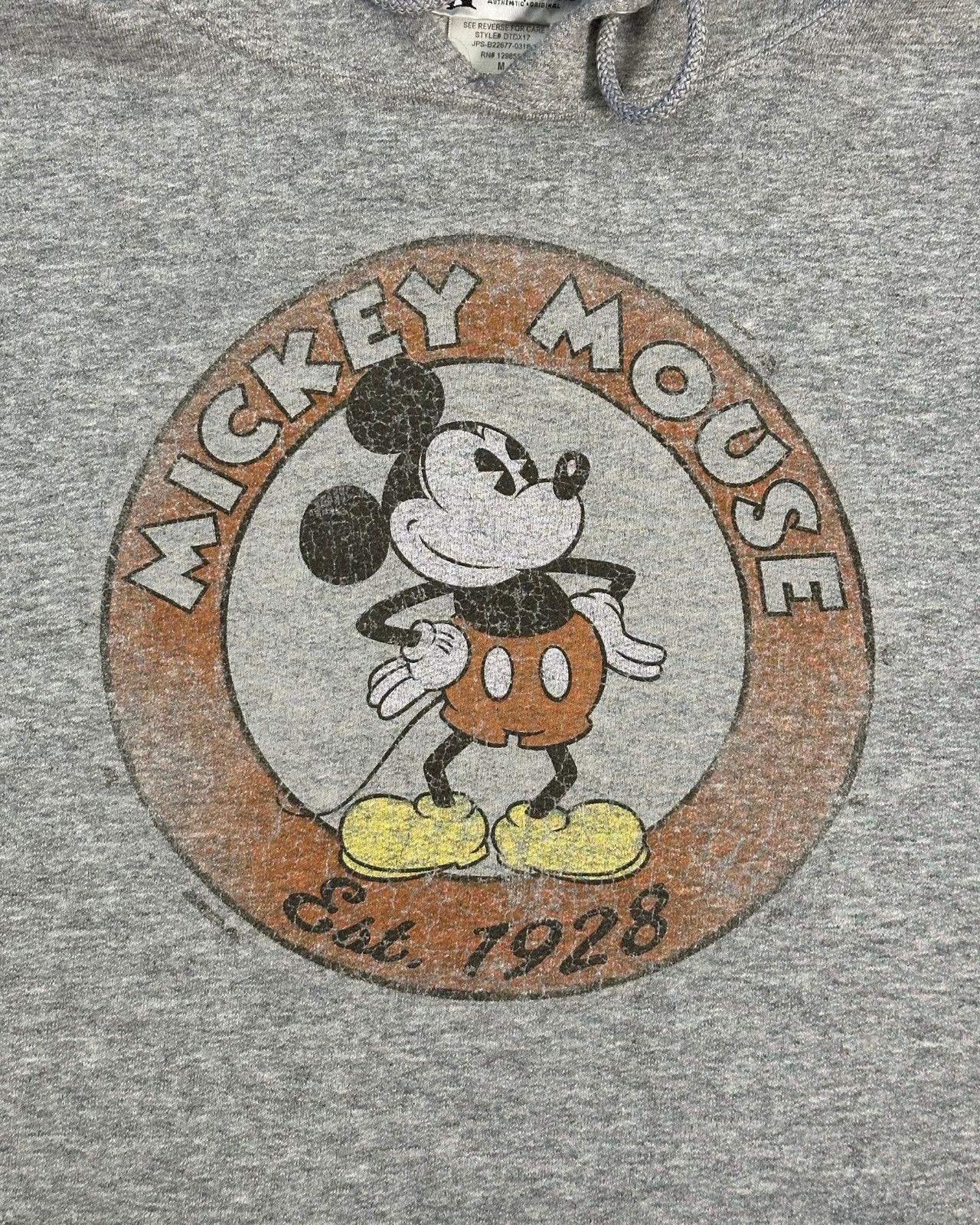 Disney × Mickey Mouse × Vintage Vintage Disney Parks Mickey Mouse Gray Hoodie - Size Medium Size US M / EU 48-50 / 2 - 3 Thumbnail