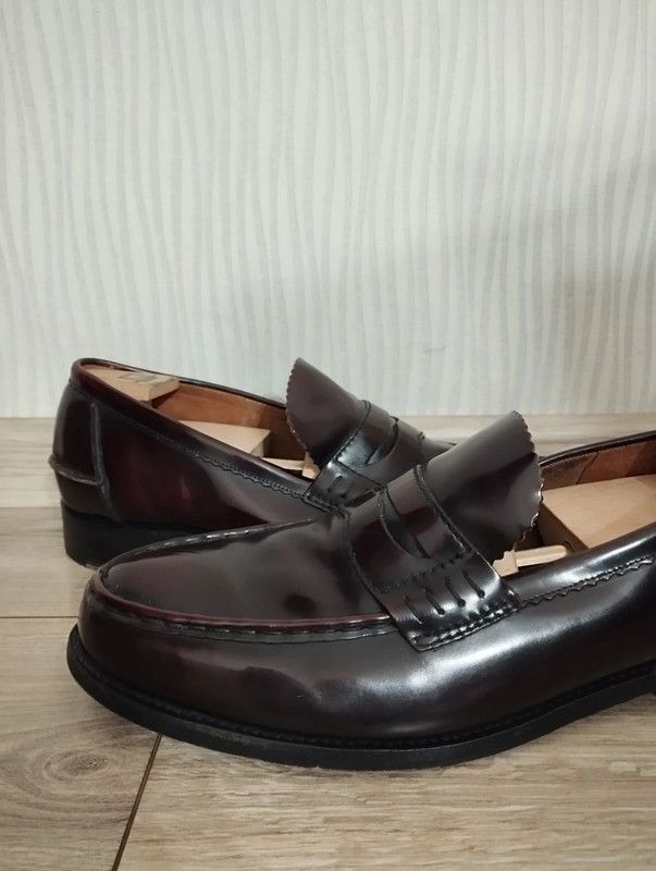 Barker Barker Caruso Burgundy Loafer mocasin size 10F Size US 11 / EU 44 - 2 Thumbnail
