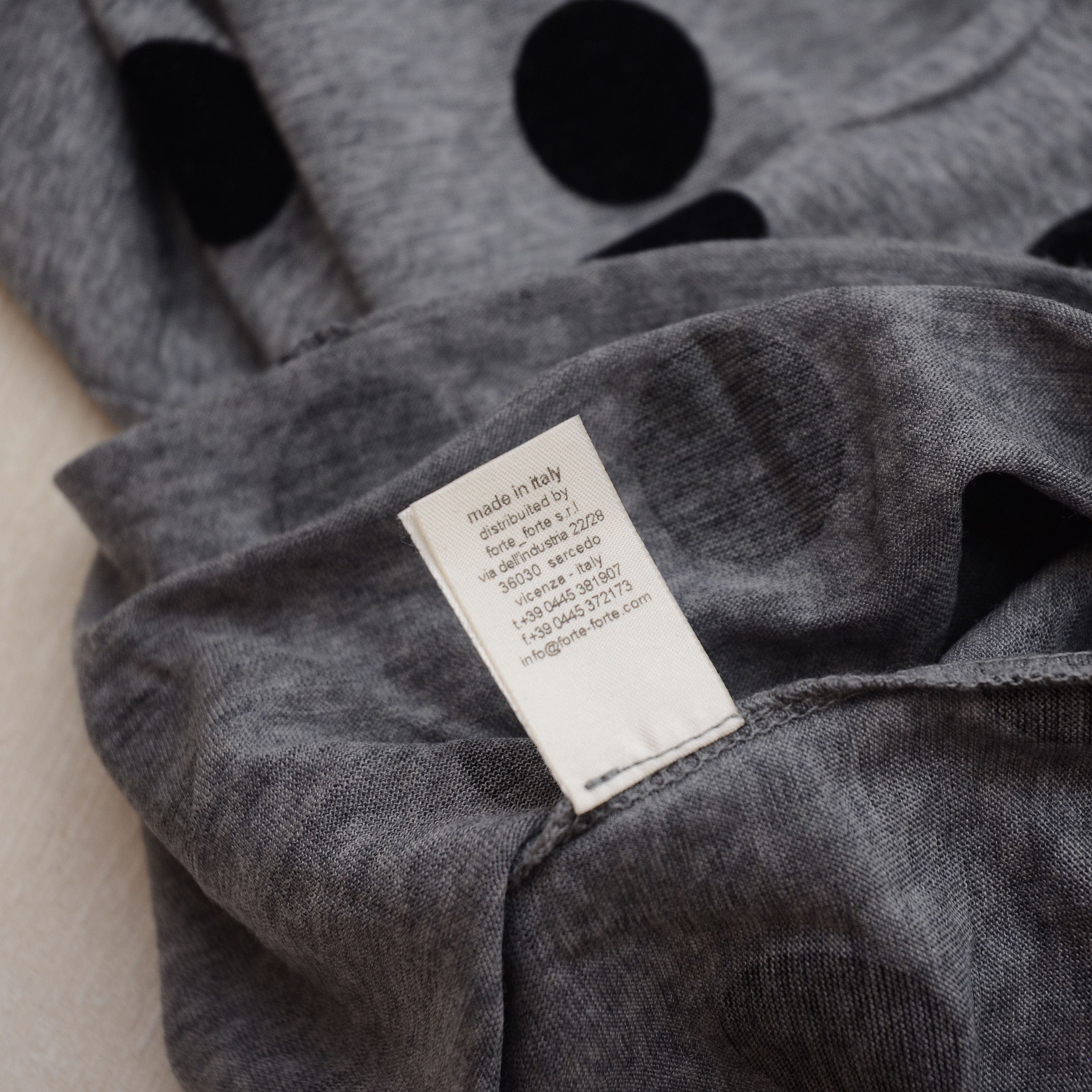 Other IL POIS forte_forte T-Shirt 100% Wool Black Chic Polka Dot Size M / US 6-8 / IT 42-44 - 10 Thumbnail