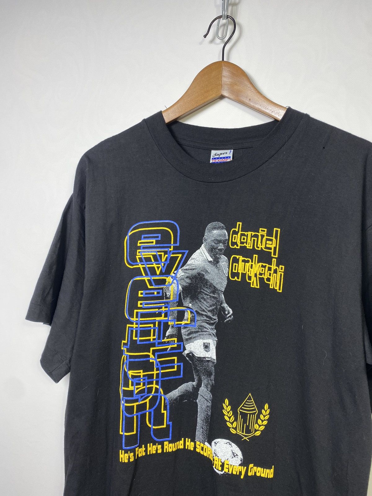 Other Rare 90s Single Stitch #11 Daniel Amocachi Everton T-shirt Size US L / EU 52-54 / 3 - 3 Thumbnail