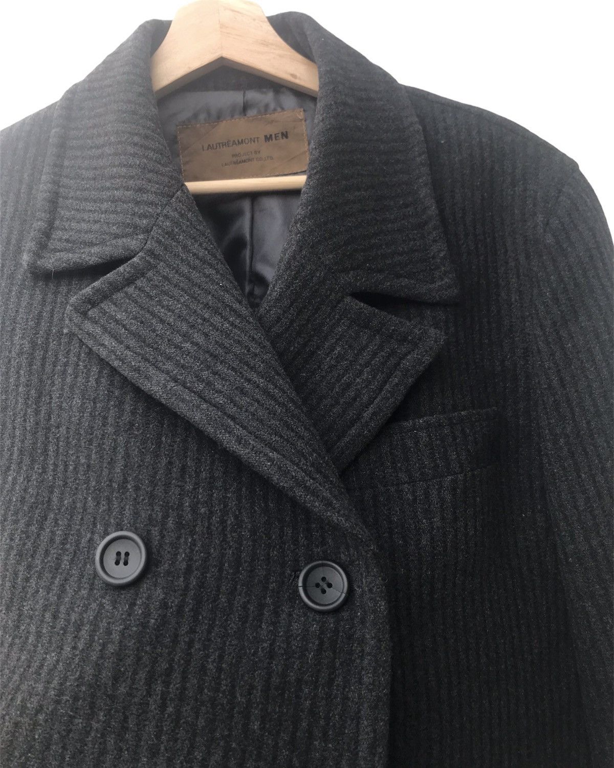 Japanese Brand Lautreamont Men Double Breasted Wool Coat Made in Japan Size US M / EU 48-50 / 2 - 7 Thumbnail