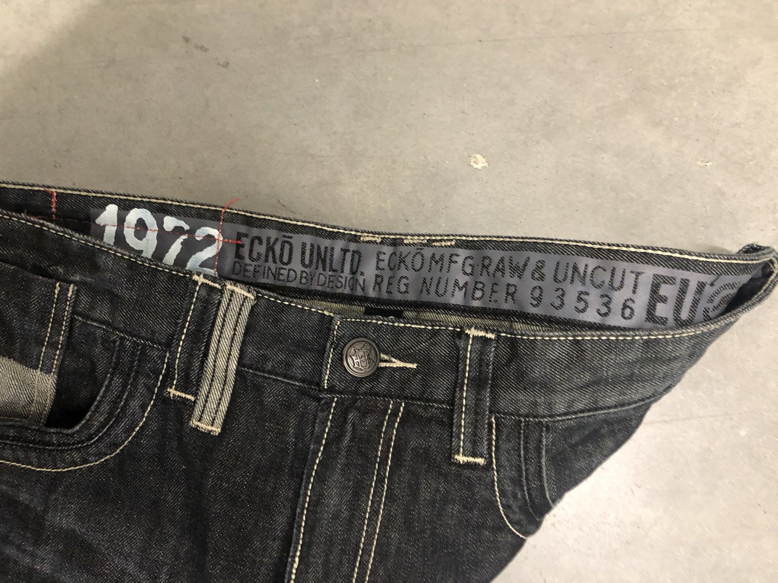 Ecko Unltd. × Vintage Ecko Embroidered Crazy Baggy Denim Jeans Y2K Hype Streetwear Size US 34 / EU 50 - 6 Thumbnail