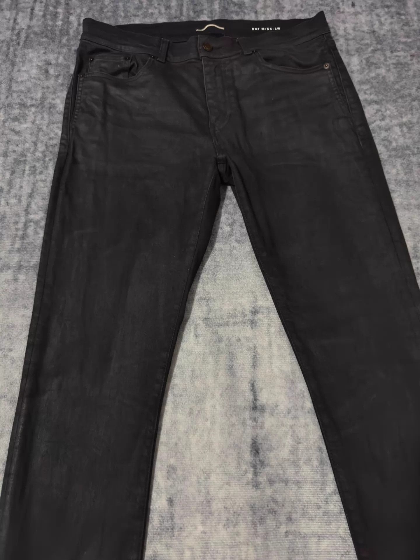Saint Laurent Paris SLP 18FW heavy coated cat scratch waxed jeans 34 Size 25" / US 0 / IT 36 - 3 Thumbnail
