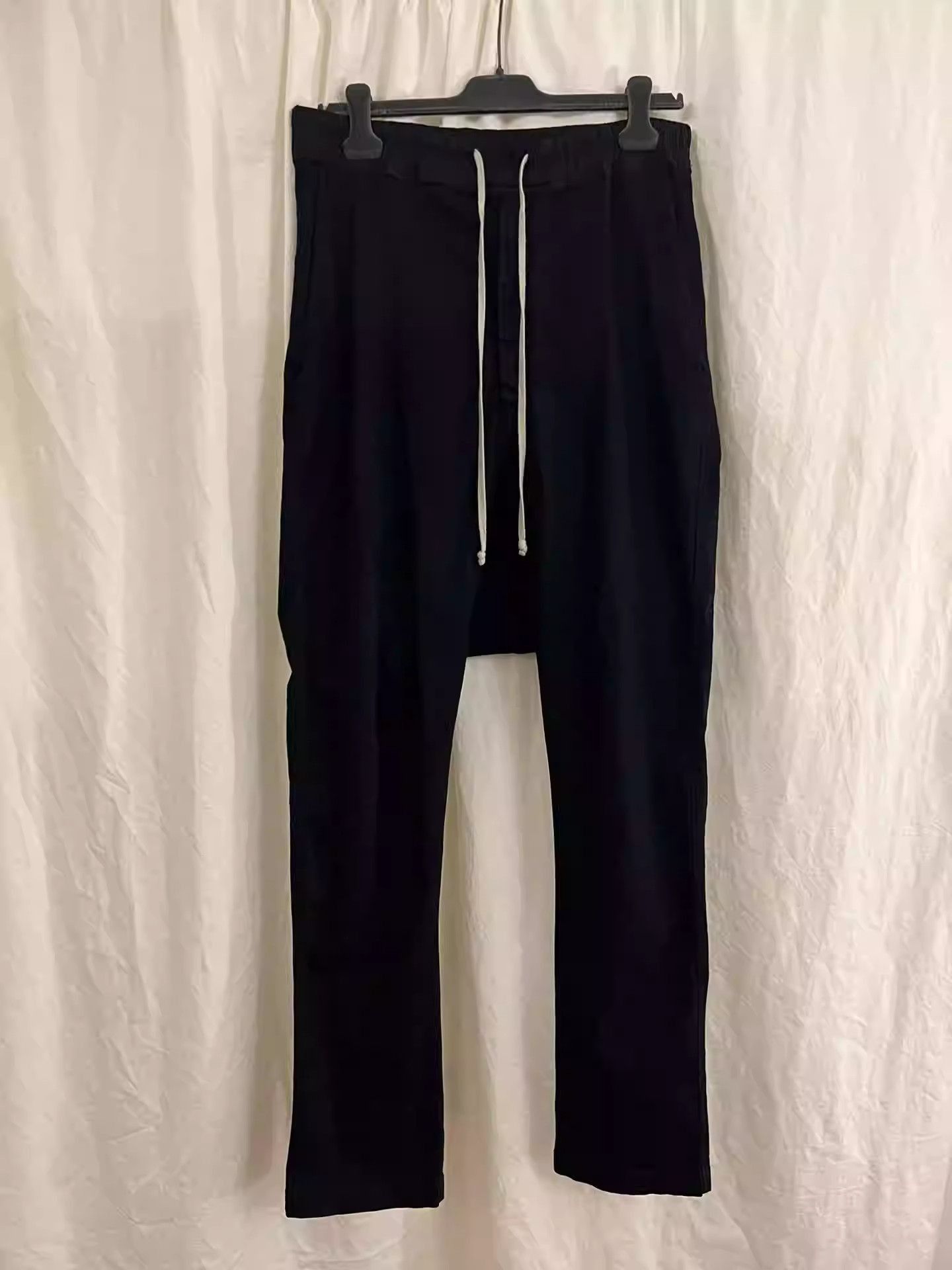 Rick Owens Rick Owens 14fw berlin drop crotch straight-leg pants-2505 Size US 32 / EU 48 - 1 Thumbnail