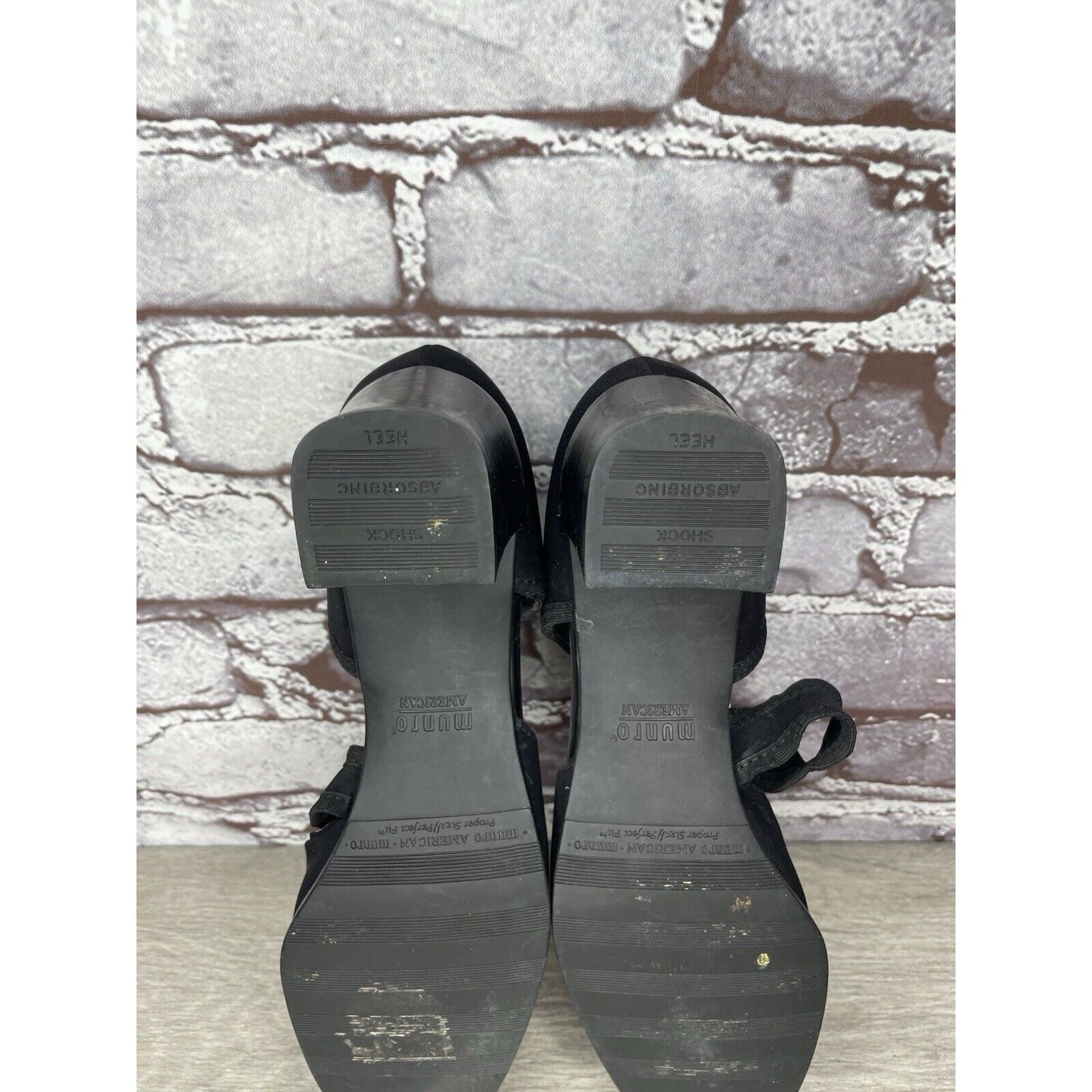 Other Munro American Whitney Black Fabric Elastic MaryJane Strap H Size US 8.5 / IT 38.5 - 22 Thumbnail